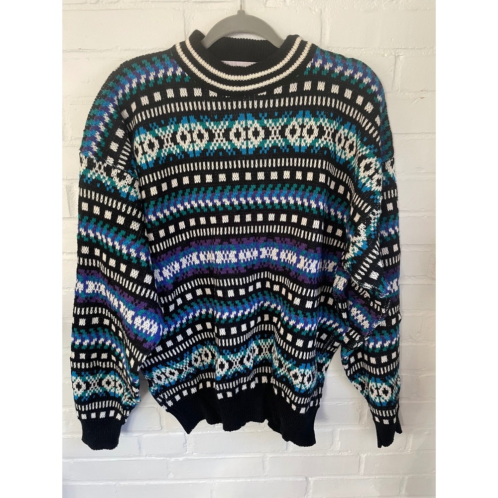 Vintage 90's Men's McGregor‎  Fair Isle Knit Sweater Pullover Long Sleeve   XL